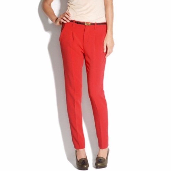 Madewell Tailored Trousers in Blood Orange - Picture 1 of 7